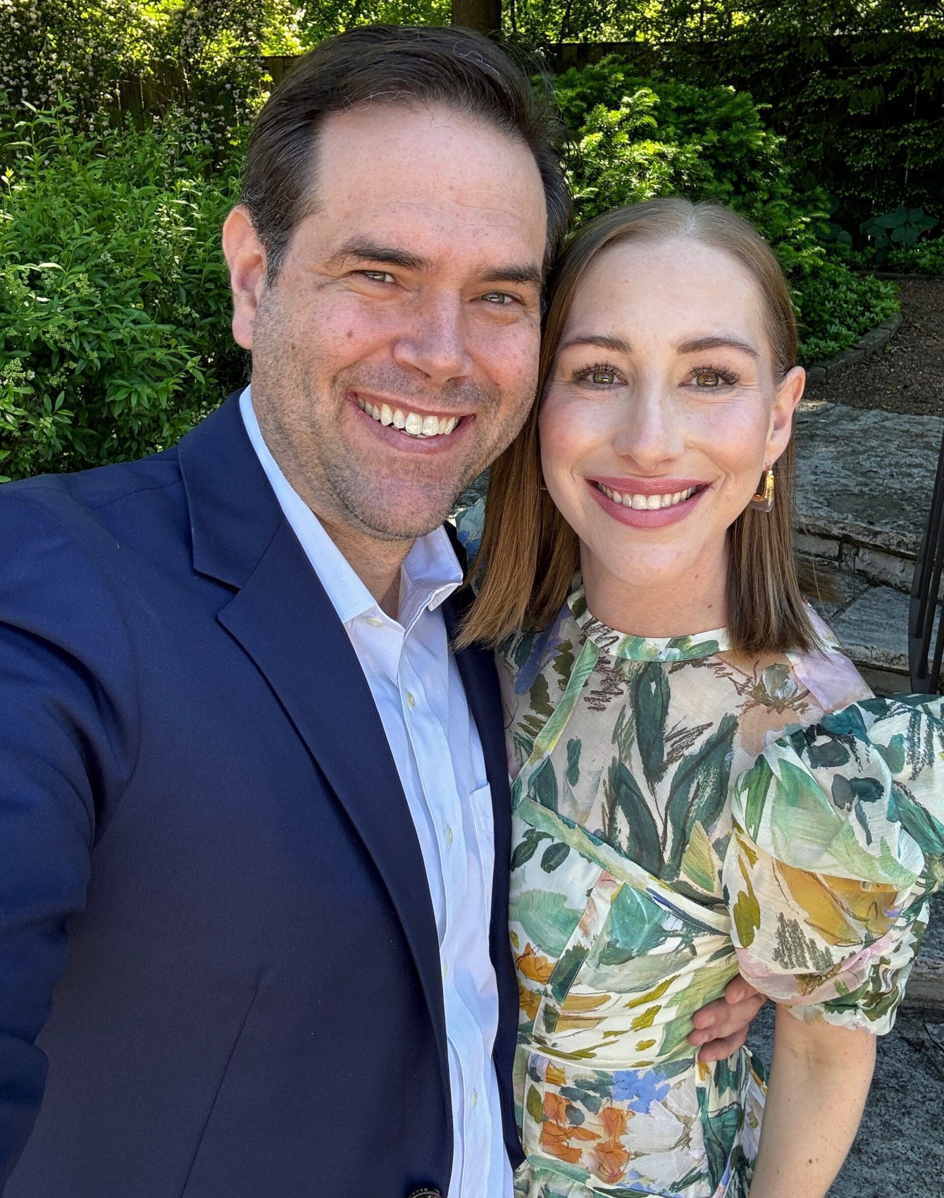Young lung cancer patient Lexi Valasek smiles with her husband