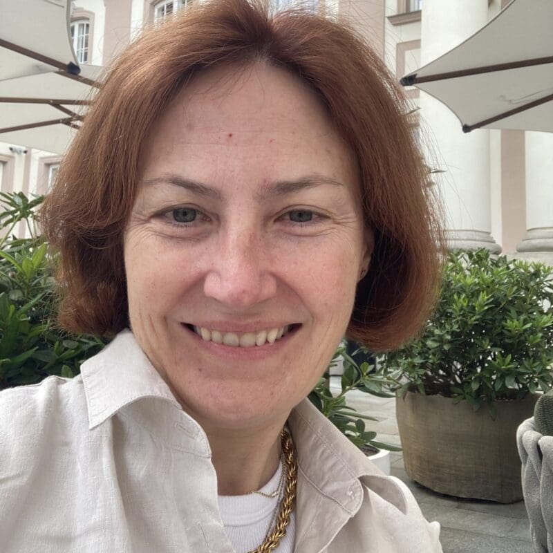 Nadiia, a woman with lung cancer from Ukraine.
