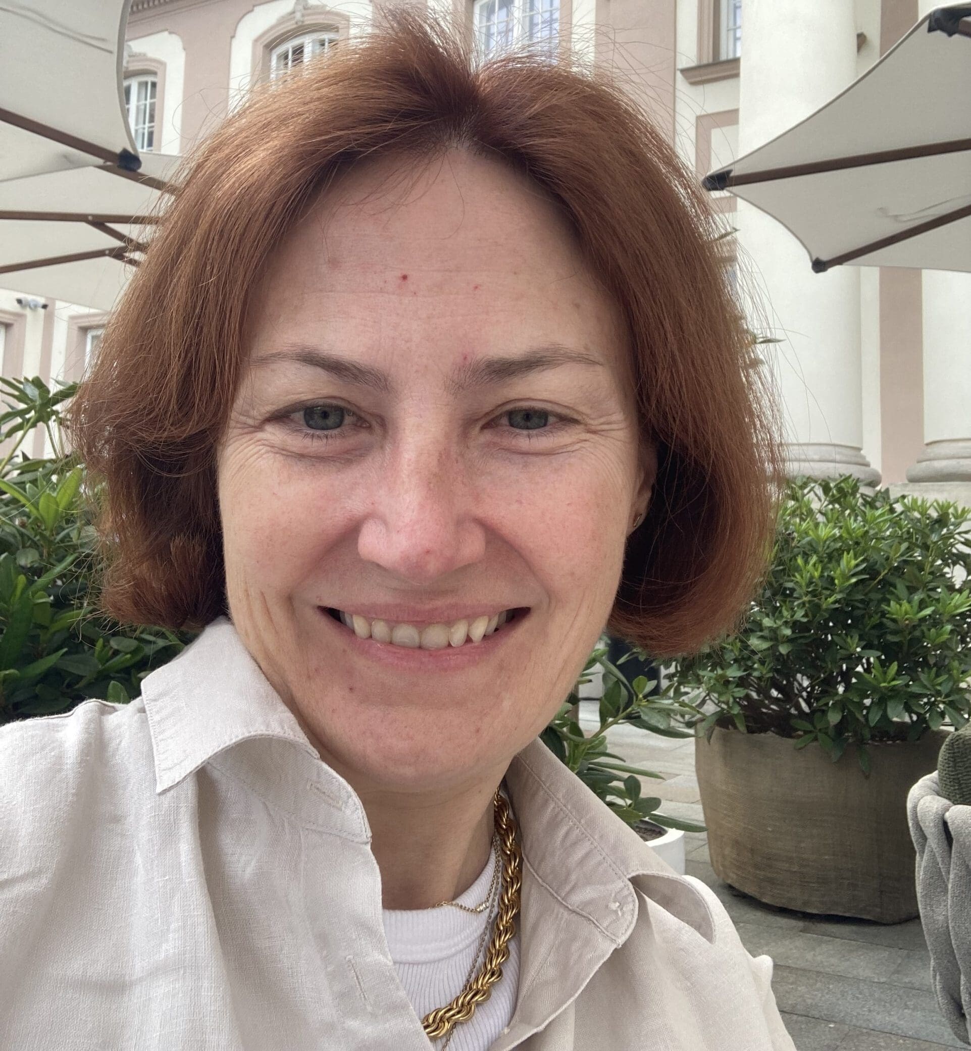 Nadiia, a woman with lung cancer from Ukraine.