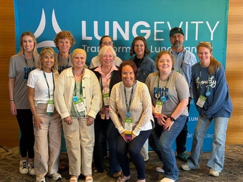 A group of patient advocates together at lungevity hope summit