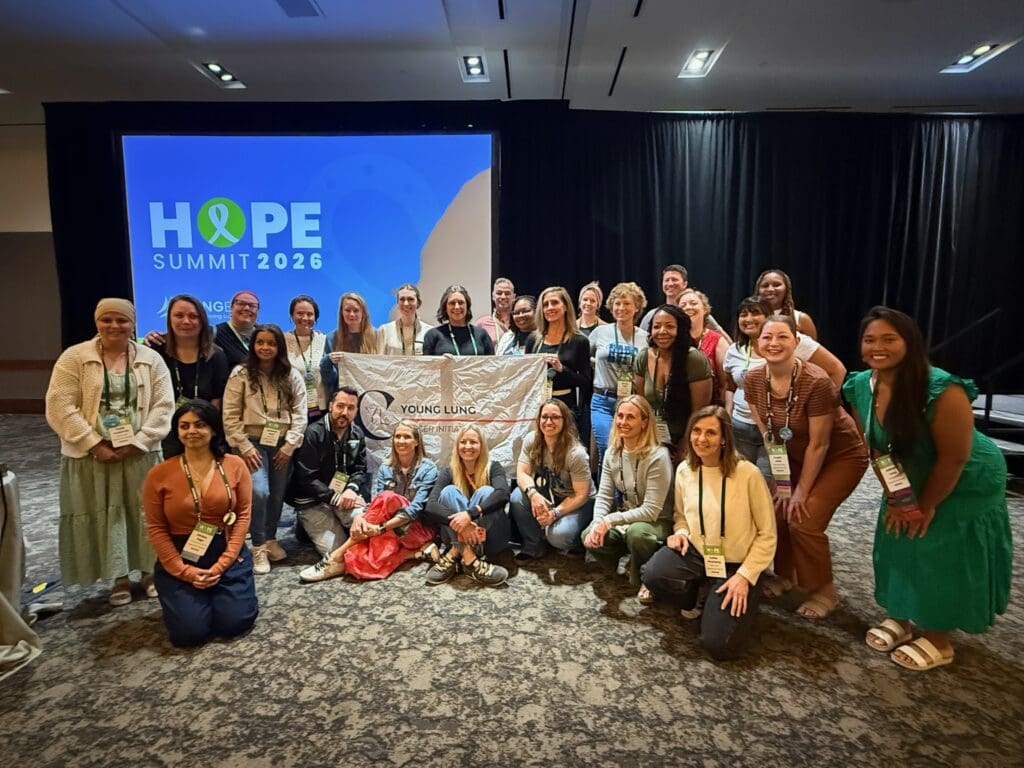 Large group of young lung cancer community members at the Hope Summit