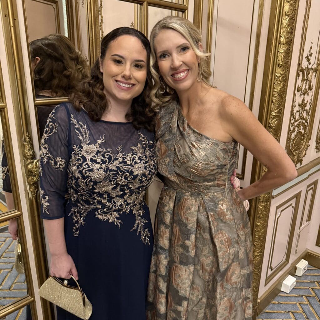 YLCI co-founders Bianca Bye and Leah Phillips at the GO2 for Lung Cancer gala in San Francisco