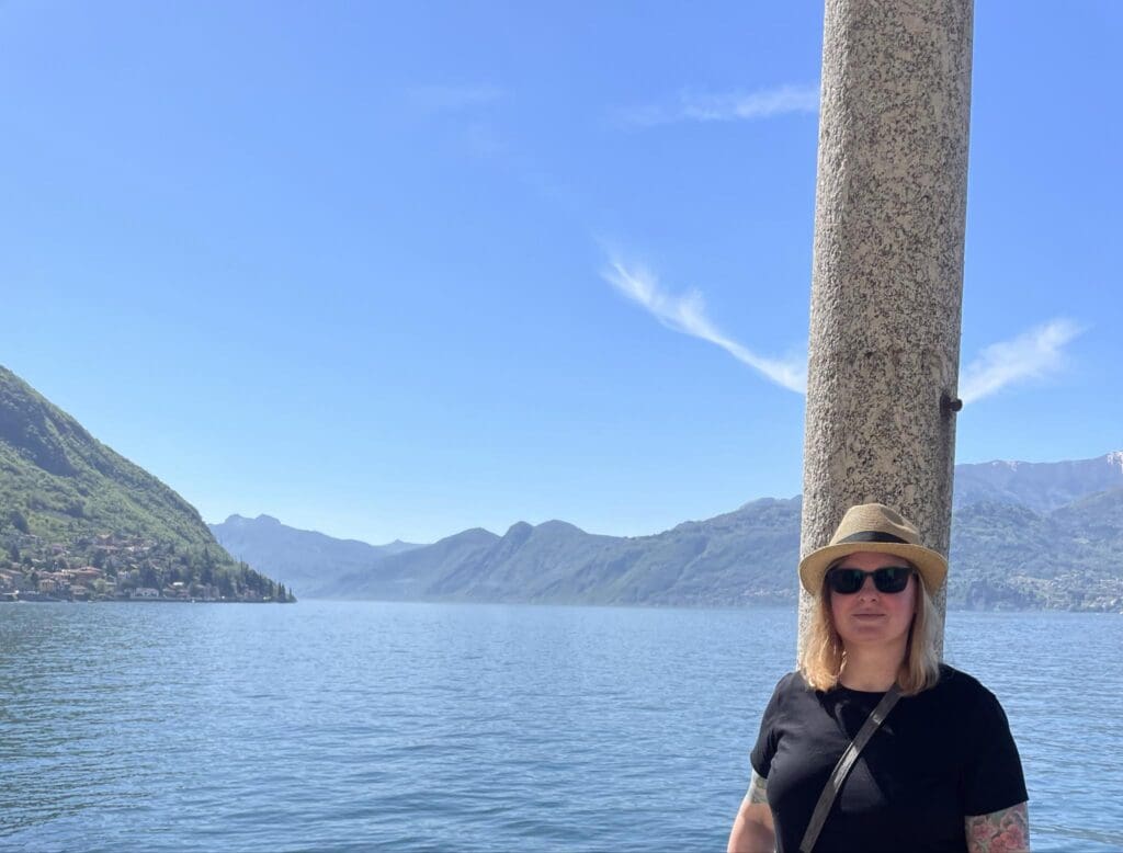 Caroline Hunt Epp posing outdoors while on vacation