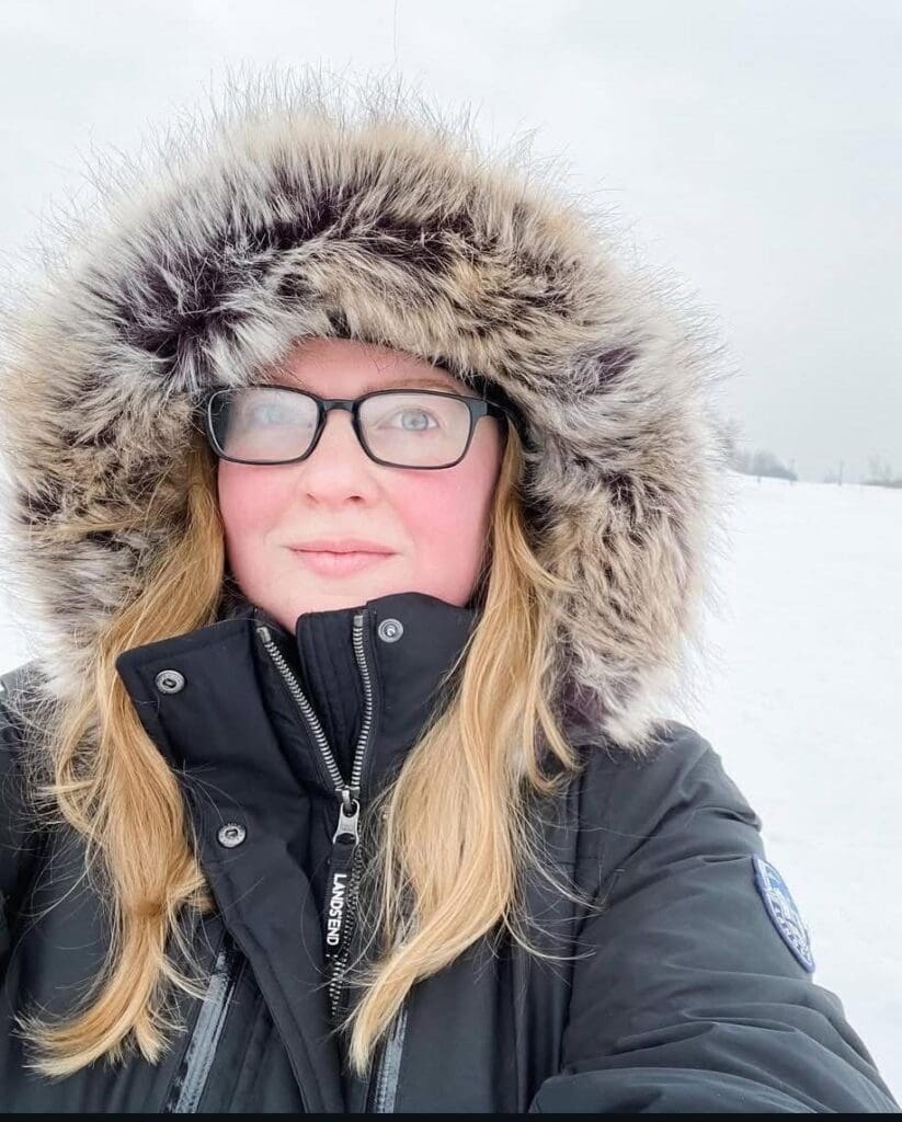 Caroline in the snow