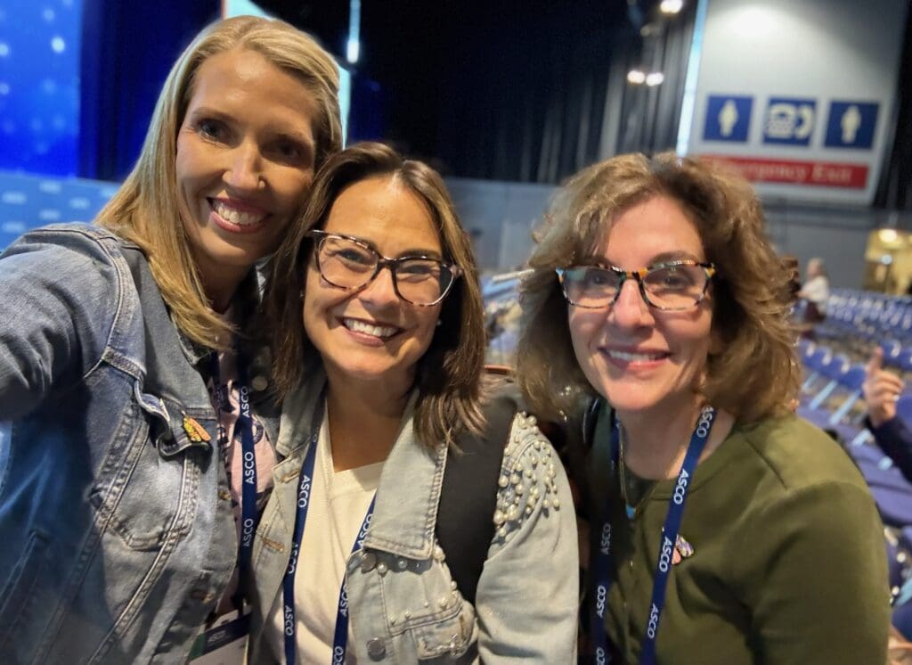 Patient advocates smiling at ASCO 2026