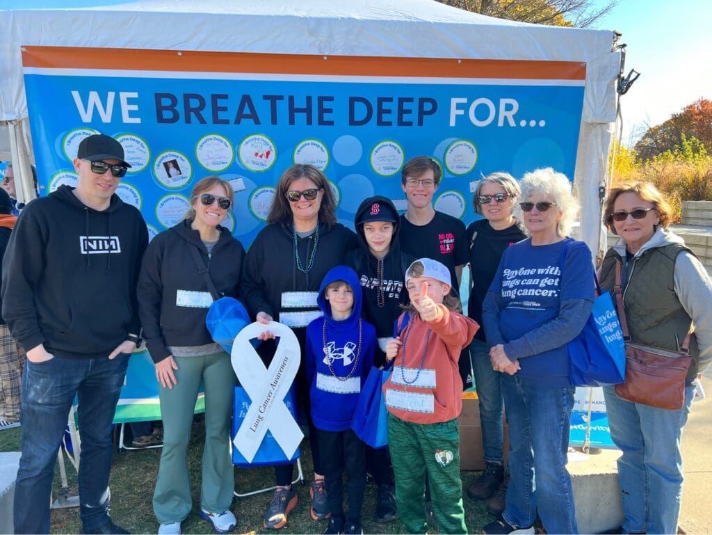 Theresa Woodbury and team at breathe deep walk