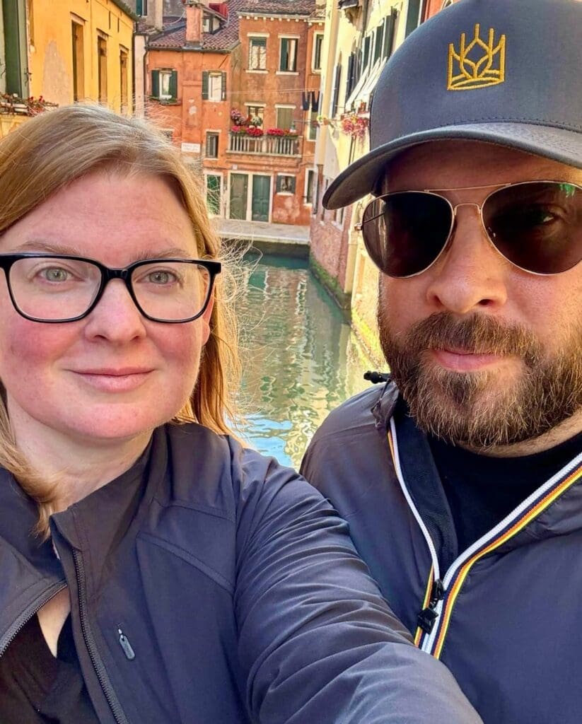 Caroline Hunt Epp and husband Steve together in Italy