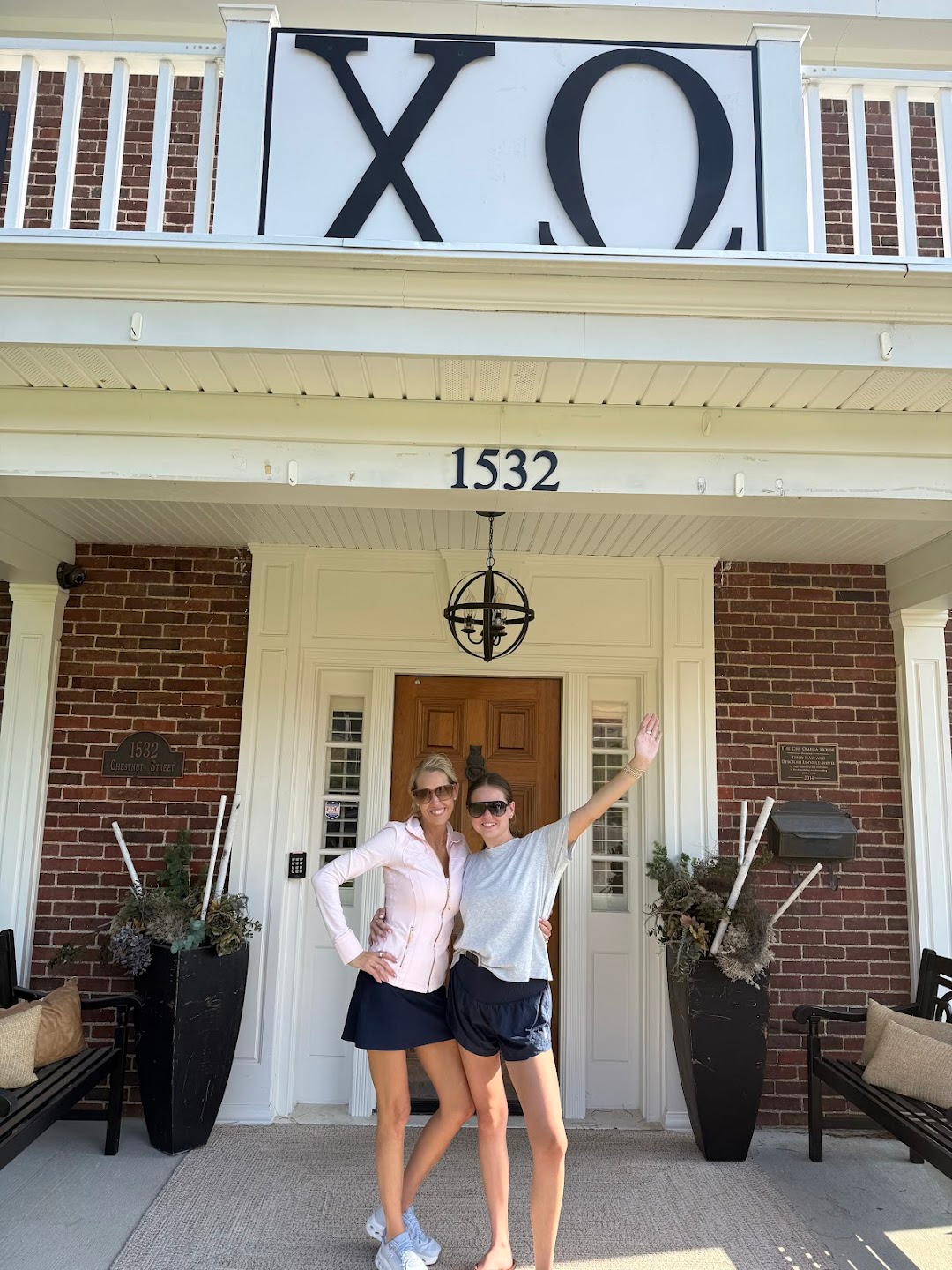 Leah and her daughter together during the college years